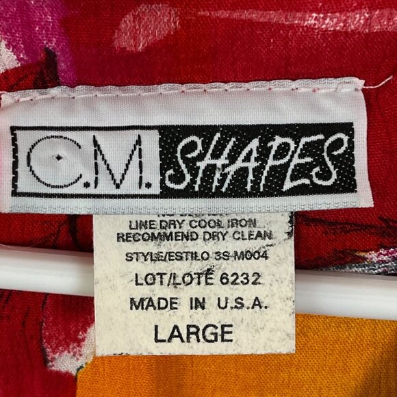 Vintage Womens 2 Piece Top Skirt Set 80's 90's Abstract Design CM Shapes Size LG - Picture 4 of 8